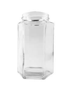 600ml Hexagon Glass jar