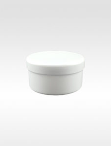 2 oz Garnier Ointment White Plastic Jar