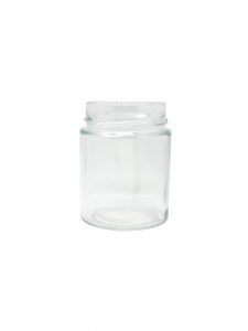 round clear glass jar