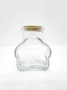 plum blossom glass jar with cork cap