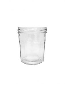 dodecagon clear glass jar