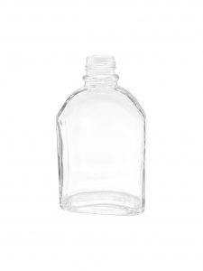 slanted shoulder milk tea clear glass bottles