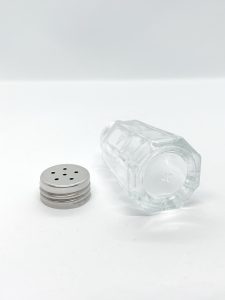 mini spice glass jar with hole