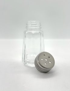 mini spice glass jar with hole